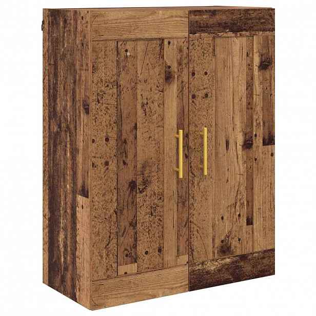 vidaXL Nástěnná skříňka Staré dřevo 69,5 x 34 x 90 cm Kompozitní dřevo