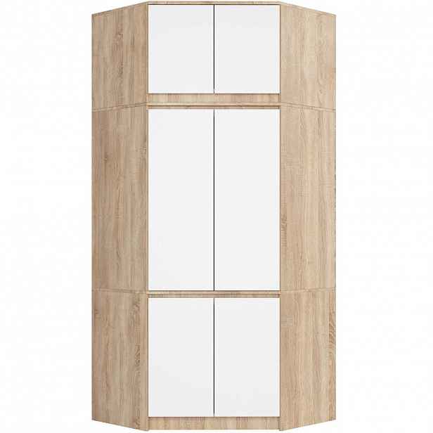 RAUMHIRSCH FURNITURE ŠATNÍK dub Sonoma, bílá 235/100/50