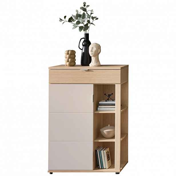 Stylife KOMODA, barvy dubu, kašmírová, 80/119/38 cm