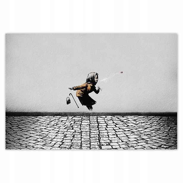 Plakáty 200x135 Banksy Kýchající babička