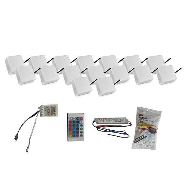 16 x Svítící Led dlažební kostka 10X10 Holland Rgb
