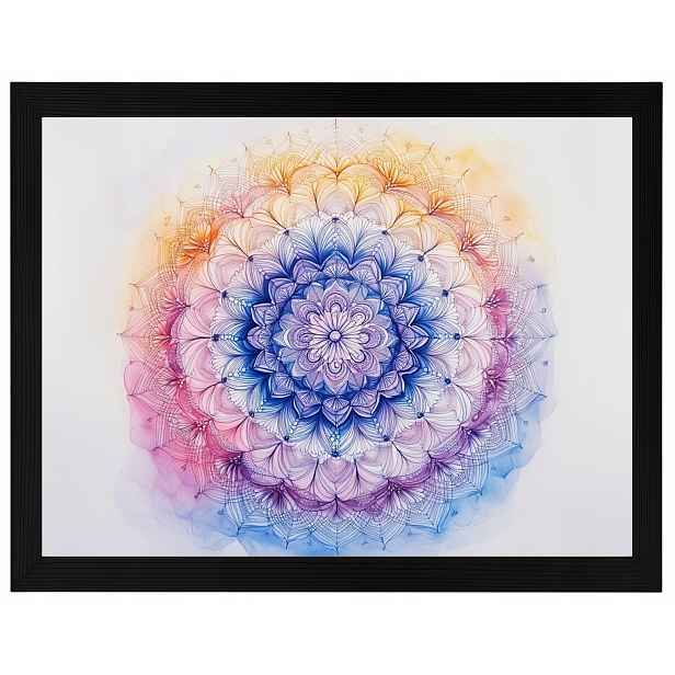Plakát Rámeček Dřevo Mandala Harmonie Meditace Zen Duch Krajka 80x60