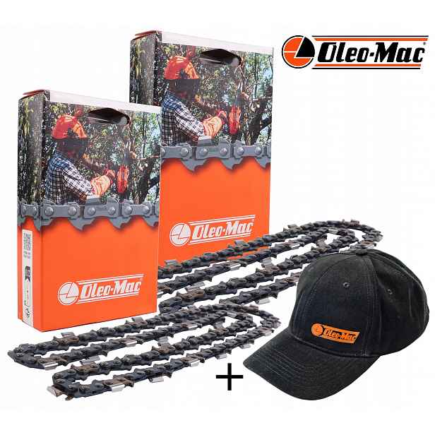 2x Pilový Řetěz Oleo-mac Pro Pilu 1,3 MM 3/8'' 57 Článků Originál