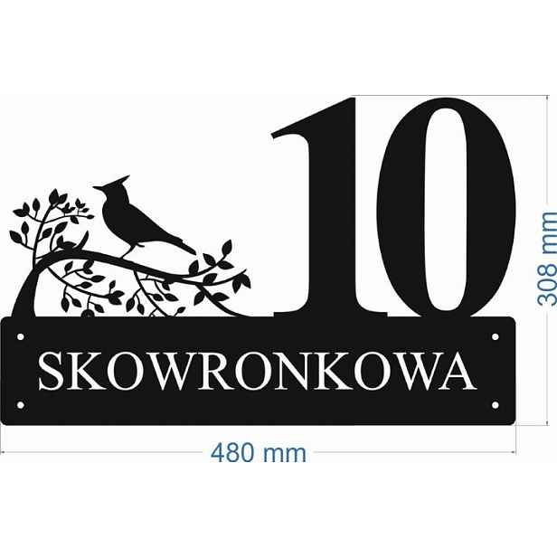 Číslo Na Dům 80 cm Tabule Adresa Ocel 2 mm Grafika 119