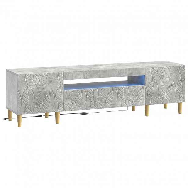 vidaXL LED TV skříň DELFT 153 x 35 x 43 cm Betonově šedá