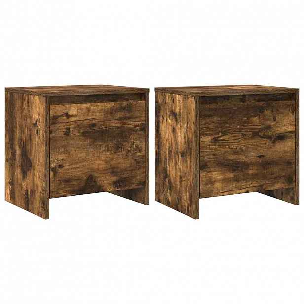 vidaXL Noční stolky 2 ks kouřový dub 45x34x44,5 cm kompozitní dřevo