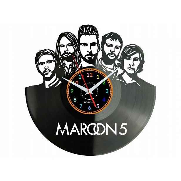 Maroon 5 Dekorativní Nástěnné Hodiny Moderní Vinylová Deska Na Předsíni