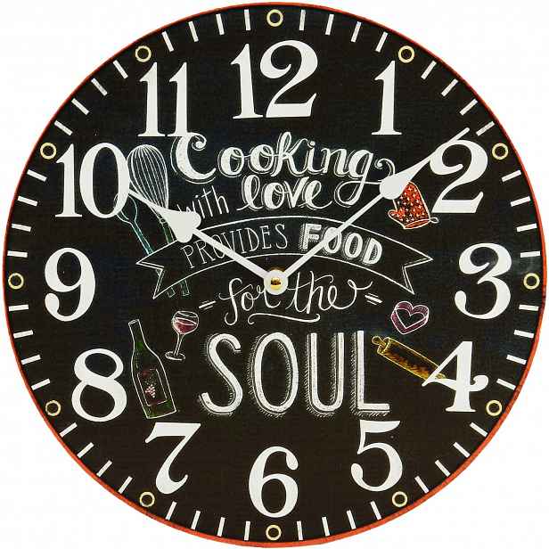 Nástěnné hodiny Cooking with love, 30 cm