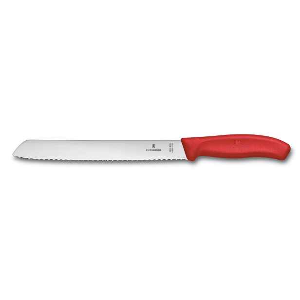 Nůž na chléb Victorinox Swiss Classic 21 cm zoubkovaný červený 6.8631