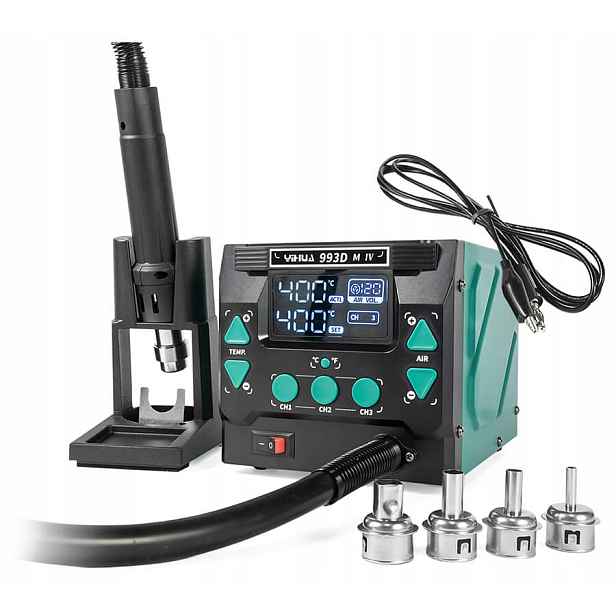 Pájecí stanice Yihua 993DM-IV horký vzduch 1000 W 100-480 °C