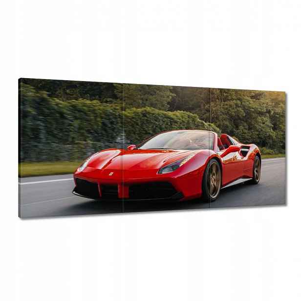 Obrazy 180x90 Červené Ferrari Cesta