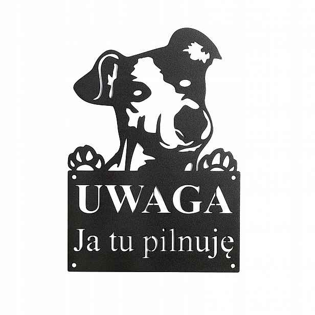 Cedule Pozor Pes Tabule Já tady hlídám Ocel 1,5 mm Grafika P-4