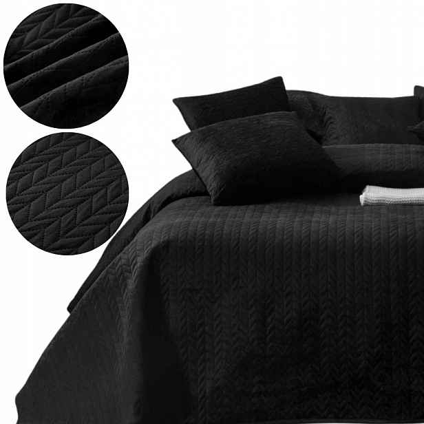 Černý Přehoz Na Postel Velvet 220X240 Moxie