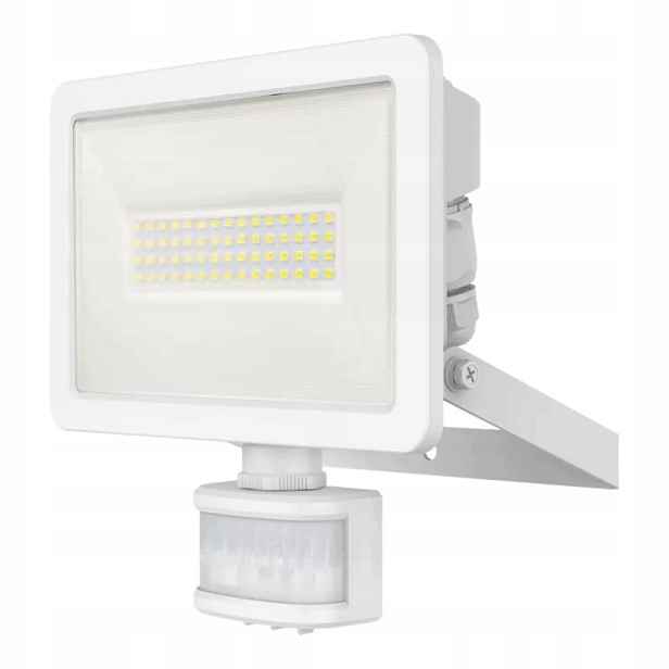 Halogenová Led lampa Pir senzor pohybu IP65 GoodHome Lucan 30W 4000lm bílá