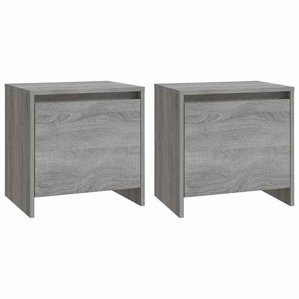 vidaXL Noční stolky 2 ks šedé sonoma 45x34x44,5 cm kompozitní dřevo