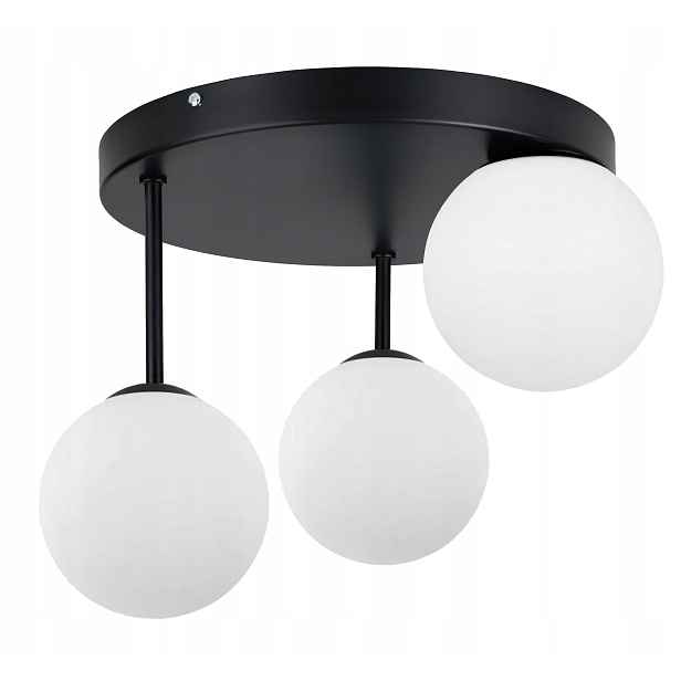 Závěsná Lampa Stropní Svítidlo Stropní Lustr Loft Skleněné Stínidlo Koule Na 3 Led E27