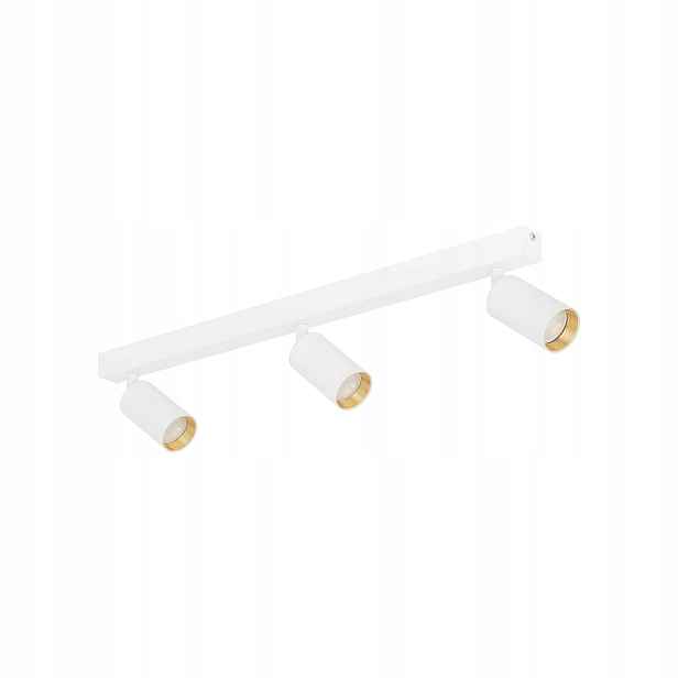 Pohyblivý halogenový spot 3 zdroje GU10 10W Bílý Kov 82 cm Amis Tk Lighting