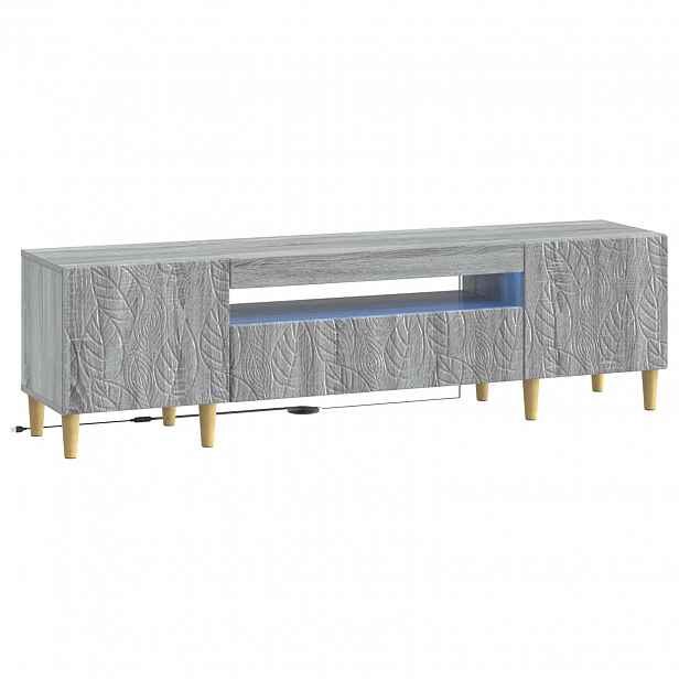 vidaXL LED TV skříň DELFT 153 x 35 x 43 cm Šedý Sonoma