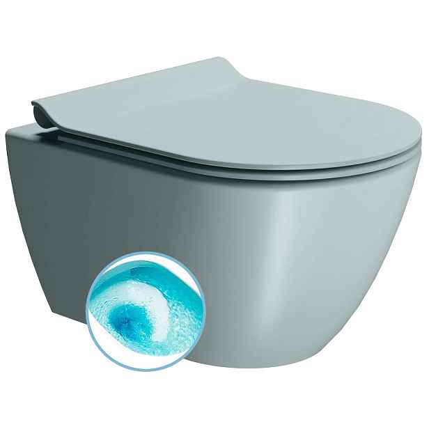 GSI PURA závěsná WC mísa, Swirlflush, 36x50cm, ghiaccio dual-mat