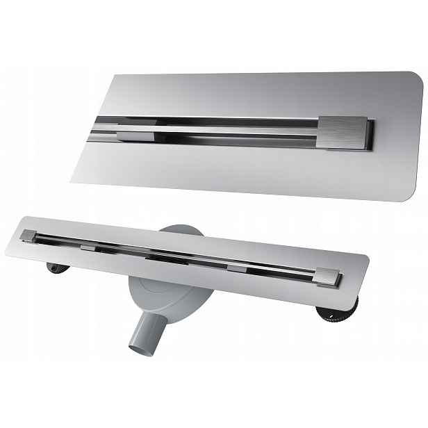 Lineární Odtok Pod Dlažbu 60 cm Ocel Sifon Sprchová Vanička Luno Inox