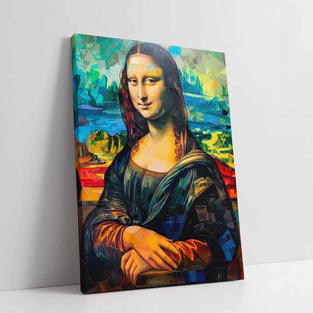 Obraz na plátně Mona Lisa ve stylu Picassa do bytu, obývacího pokoje, 60x80 cm