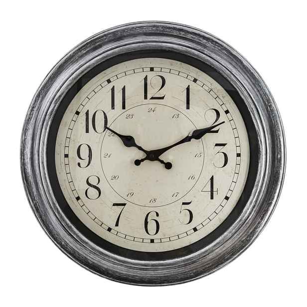 ATMOSPHERA Nástěnné hodiny NELSON 40 cm stříbrné