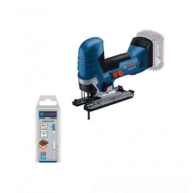 Bosch - 18V AKU přímočará pila GST 18V-125 S, s příslušenstvím, bez baterie a nabíječky 0615V0003B