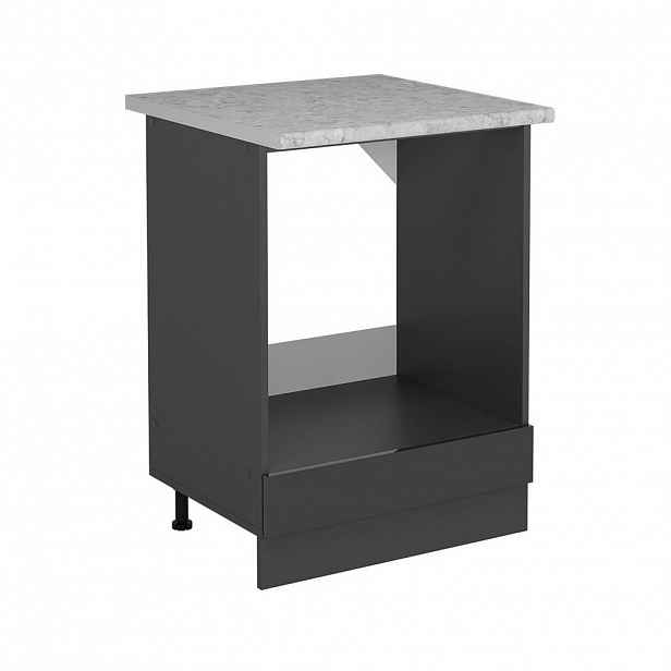 Vicco SKŘÍŇKA NA VESTAVĚNOU TROUBU R-Line Antracitový vysoký lesk 60 cm PD Mramor