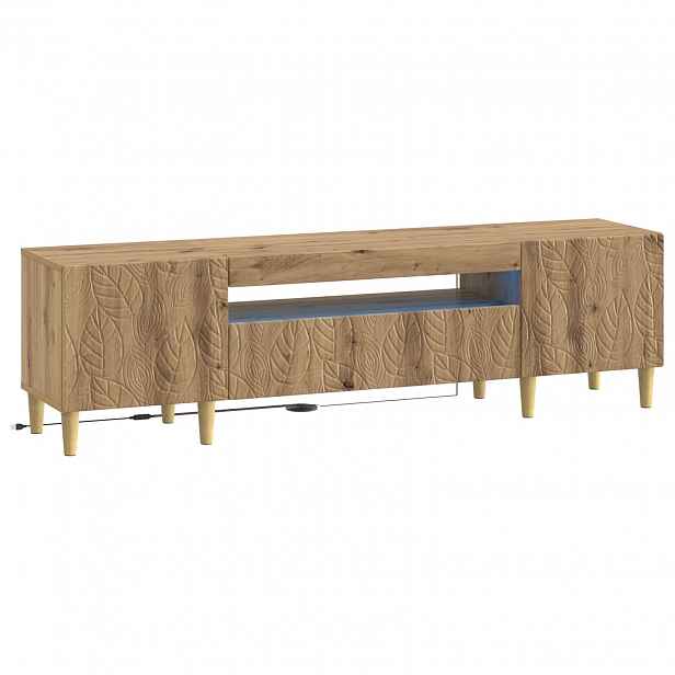 vidaXL LED TV skříň DELFT 153 x 35 x 43 cm Dub artisan
