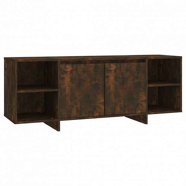 vidaXL TV stolek kouřový dub 130 x 35 x 50 cm dřevotříska