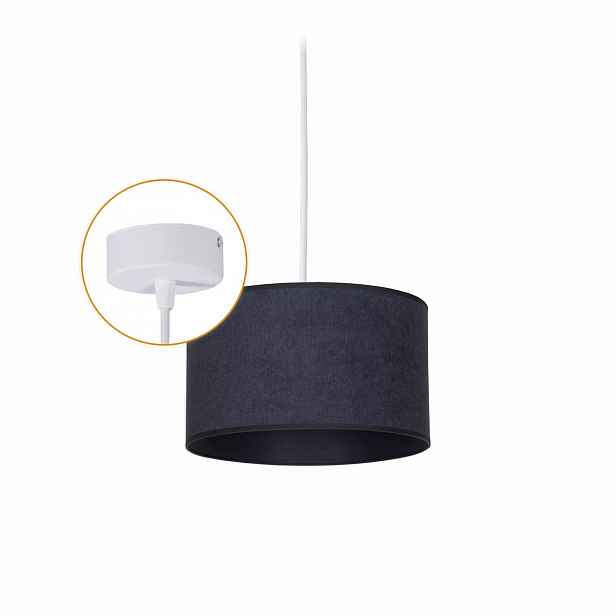 Závěsná lampa Abażur Grafit 20 cm 1 x E27 Lustr stropní svítidlo se stínítkem