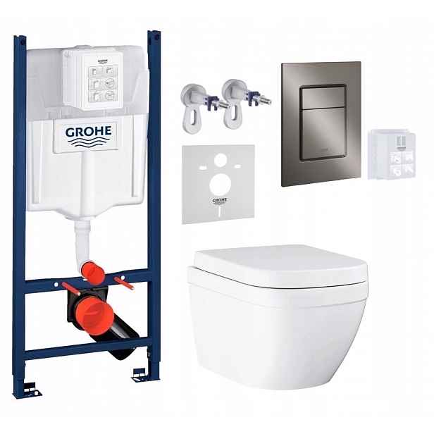 Podomítkový Wc set Stelaz s Wc mísou Grohe Euro Ceramic Tlačítko