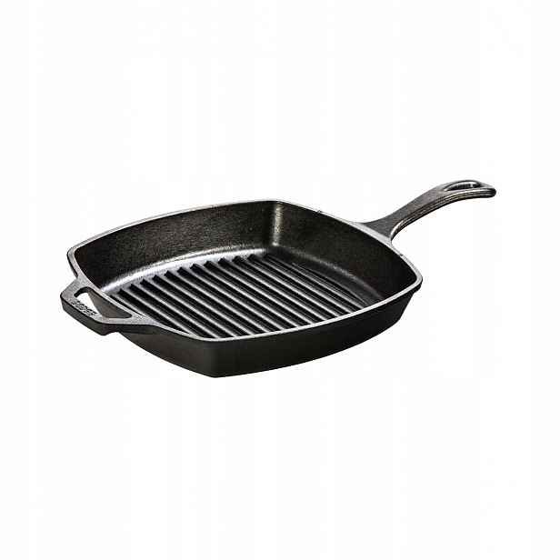 Litinová grilovací pánev Lodge L8SGP3 čtvercová 26 cm
