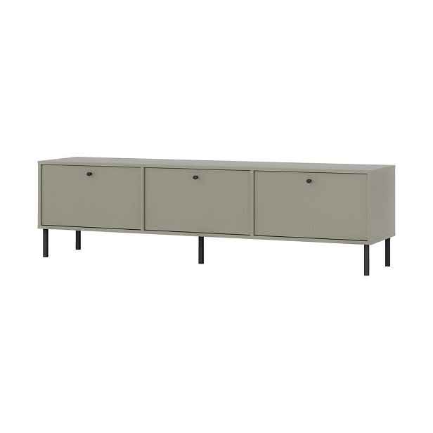 MASSENO TV STOLEK TORINO, 180x40,8x50 cm se 3 dvířky, světle zelený