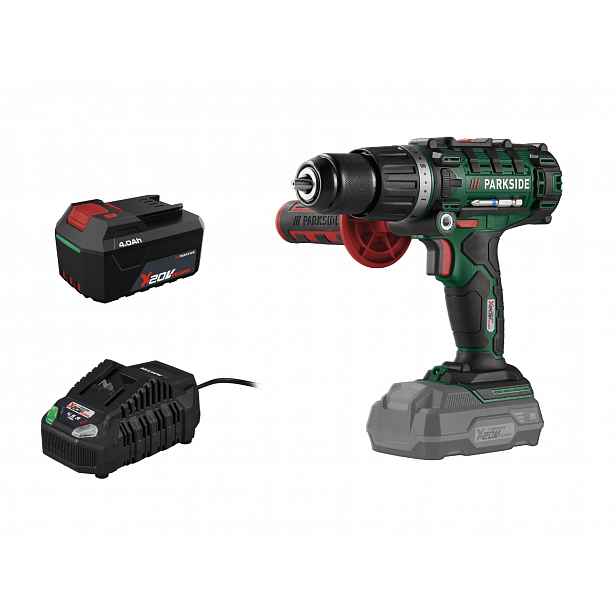 Parkside® Aku příklepová vrtačka Psbsa 20-Li E4, 4 Ah