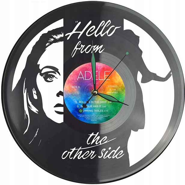 Adele Dárek Originální dekorace do domu Hodiny z vinylové desky