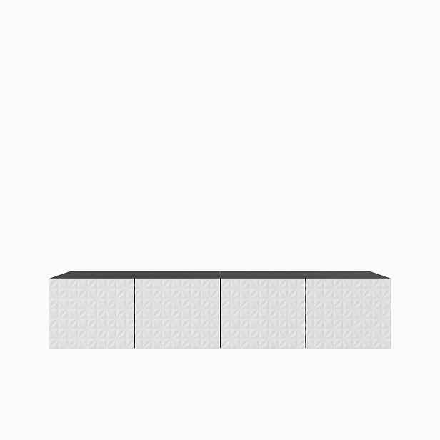 MASSENO ZÁVĚSNÝ TV STOLEK ROVA, 200/41/40 cm, antracitový /, bílý