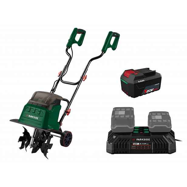 Parkside® Aku kultivátor Pabh B2, 2x 4 Ah