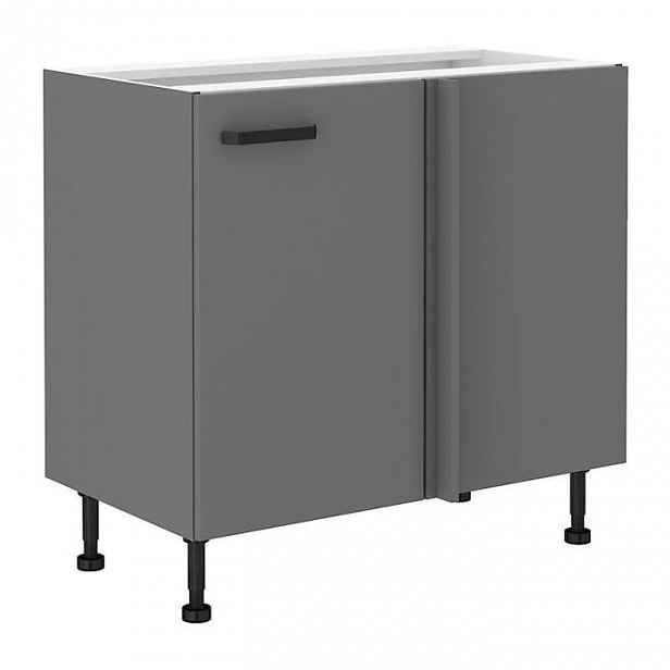 Prodloužená rohová skříňka NELJA - šířka 105 cm, antracit