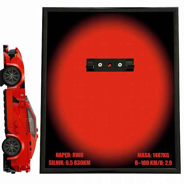Rámeček s držákem pro Lego Speed Champions 76914 Ferrari 812 Competizione