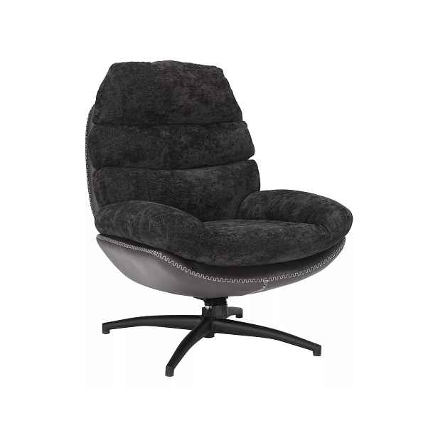 Signal Otočné designové lounge křeslo GISELLE černé