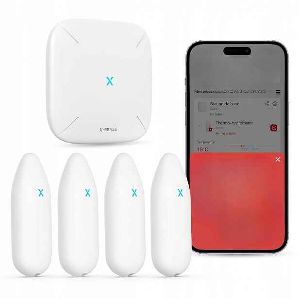 Teploměr Vlhkoměr Senzor Teploty X-sense Vnitřní Stanice 4PACK