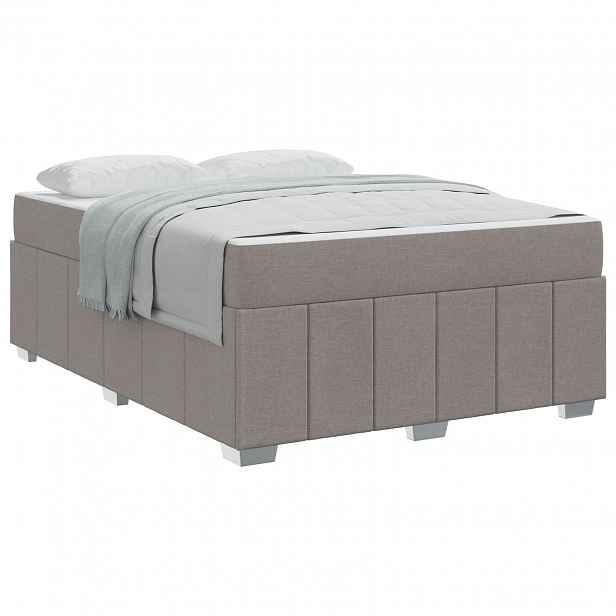 vidaXL Rám postele Taupe 160 x 200 cm textil