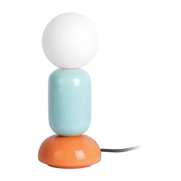 Keramická stolní lampa v mentolové barvě/oranžová (výška 27 cm) Firenze Tube – Leitmotiv