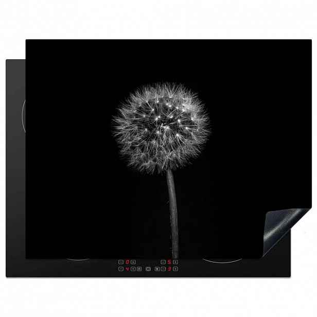 MuchoWow KRYT NA INDUKČNÍ DESKU Pampeliška - černá - květinová - botanická 77x59 cm