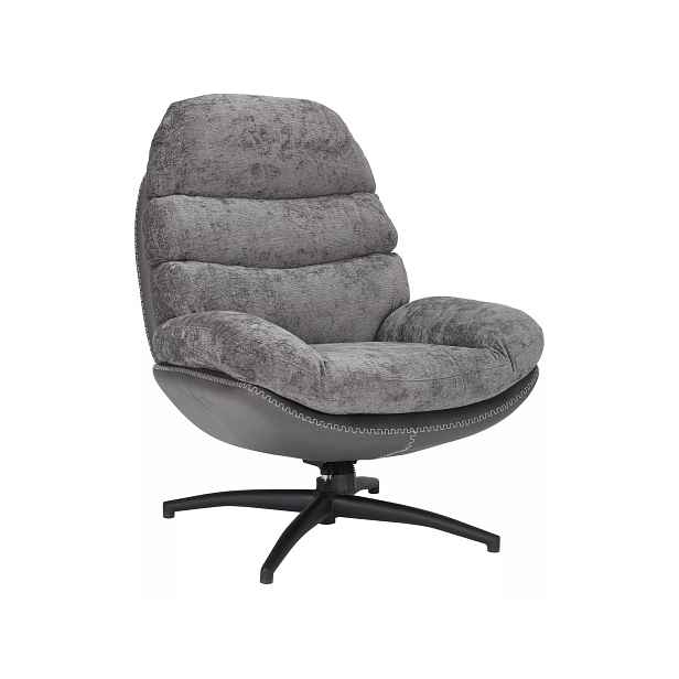 Signal Otočné designové lounge křeslo GISELLE šedé