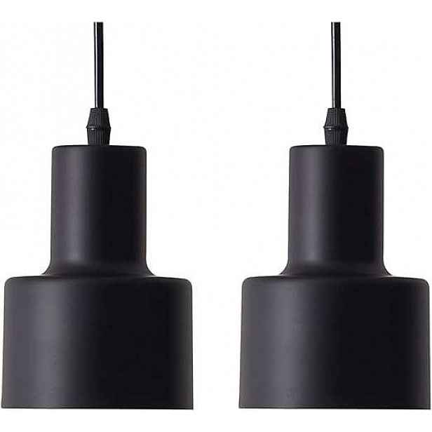 Závěsná lampa E27 Černá 120 cm Minimalistická 2 ks