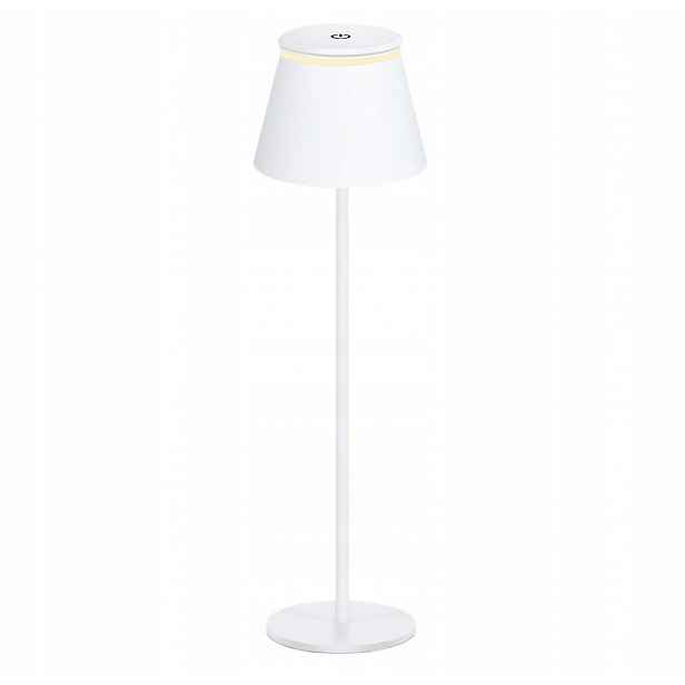 Stolní Lampa Bezdrátová bílá nastavitelná jasnost barva světla dálkový ovladač