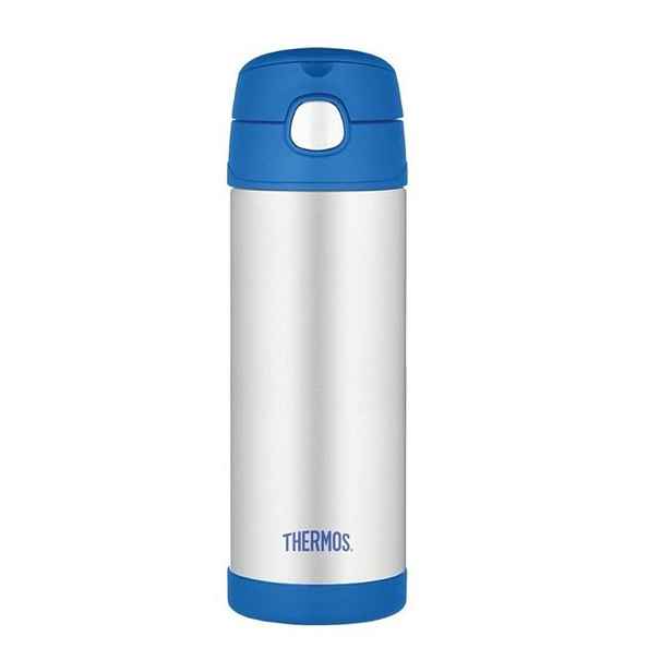 termoska 0,47l NR, dětská modrá, brčko, THERMOS