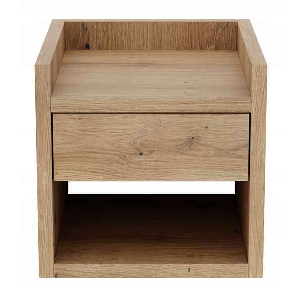 Závěsný noční stolek Nuvia Duo 35 artisan, nástěnná závěsná skříňka do ložnice